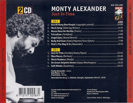 Monty Alexander : Just In Time (2xCD, Album)