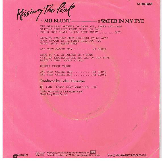 Kissing The Pink : Mr Blunt (7", Single)