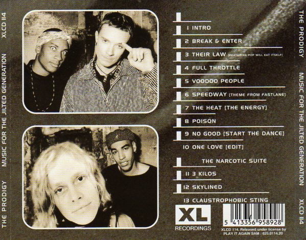 The Prodigy : Music For The Jilted Generation (CD, Album, RP)