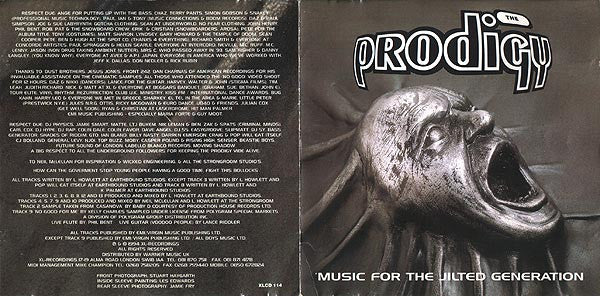 The Prodigy : Music For The Jilted Generation (CD, Album, RP)