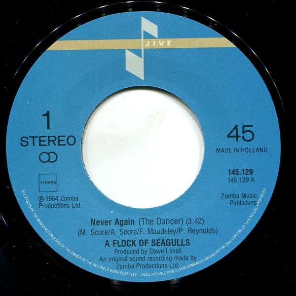A Flock Of Seagulls : Never Again (The Dancer) (7", Single)