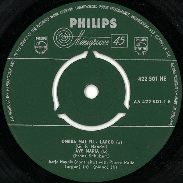 Aafje Heynis : Aafje Heynis With Pierre Palla (7", EP, Mono)