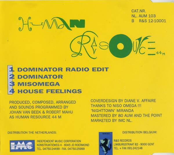 Human Resource 44 M* : Dominator (CD, Maxi)