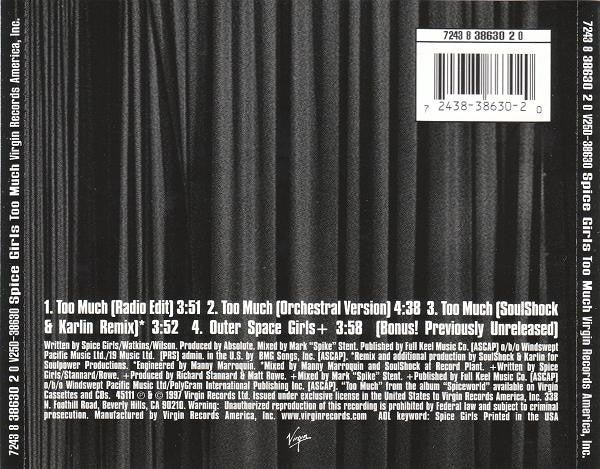 Spice Girls : Too Much (CD, Single)