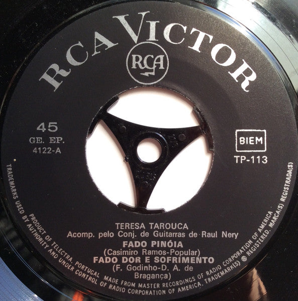 Tereza Tarouca : Fado Dor E Sofrimento (7", EP)