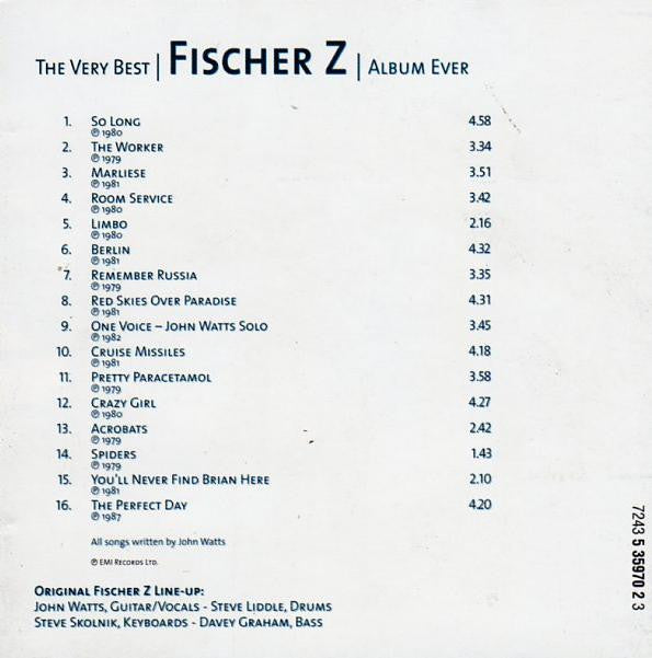 Fischer-Z : The Very Best Fischer Z Album Ever (CD, Comp)