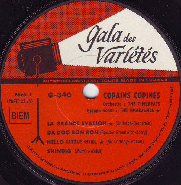 The Timebeats and The Highlights (2) : Copains Copines (7")