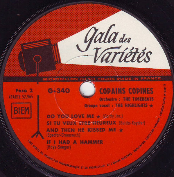 The Timebeats and The Highlights (2) : Copains Copines (7")