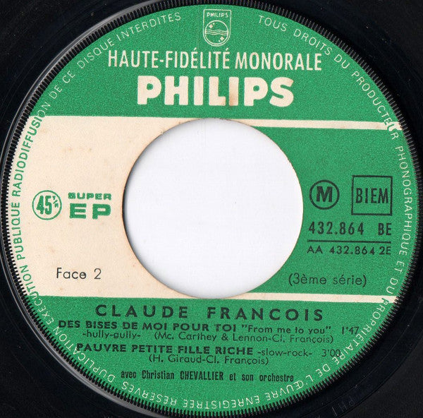 Claude François : Si Tu Veux Être Heureux...  (7", EP, Mono)