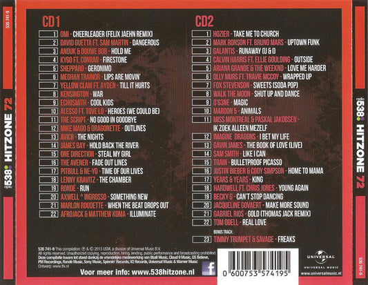 Various : Radio 538 - Hitzone 72 (2xCD, Comp)