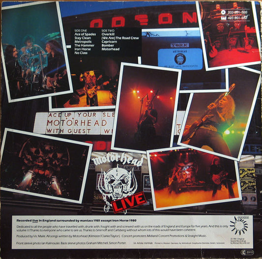 Motörhead : No Sleep 'til Hammersmith (LP, Album)