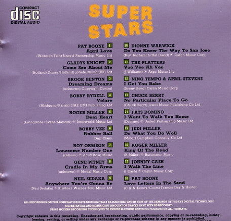 Various : 60's Super Stars (CD, Comp, RM)