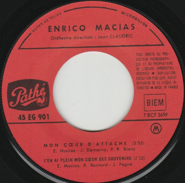 Enrico Macias : J'appelle Le Soleil (7", EP, RP)