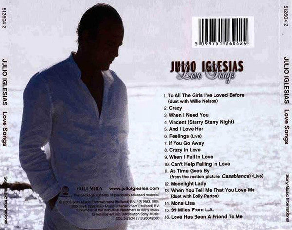 Julio Iglesias : Love Songs (CD, Comp)