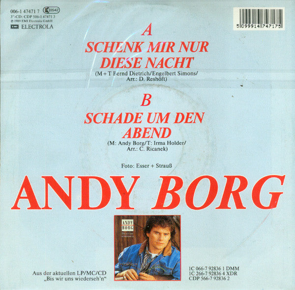 Andy Borg : Schenk Mir Nur Diese Nacht (7", Single)