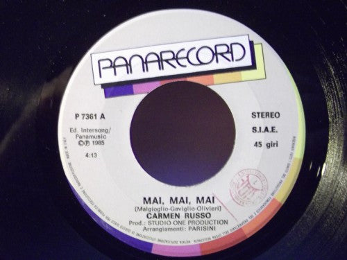 Carmen Russo (2) : Mai, Mai, Mai  (7")