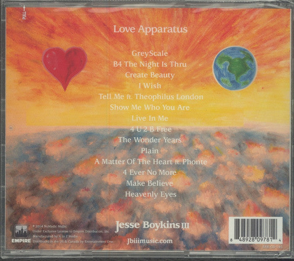 Jesse Boykins III : Love Apparatus (CD, Album)