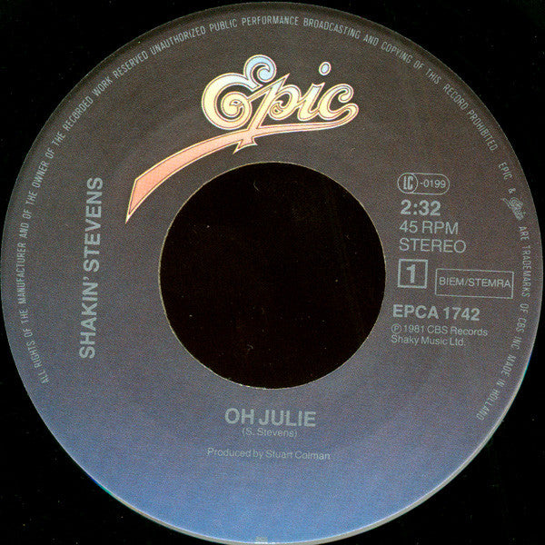 Shakin' Stevens : Oh Julie (7", Single)
