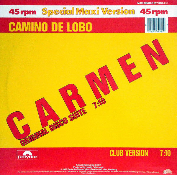 Camino De Lobo : Carmen (12", Maxi)