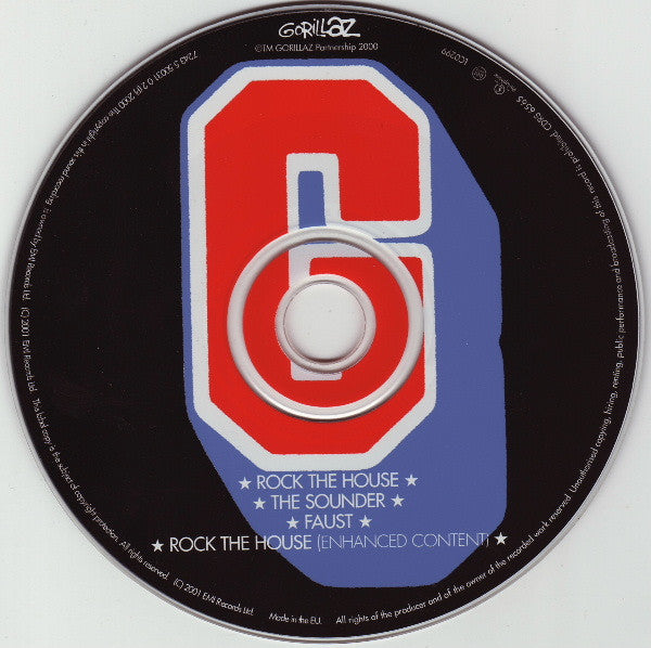Gorillaz : Rock The House (CD, Single, Enh, CD1)