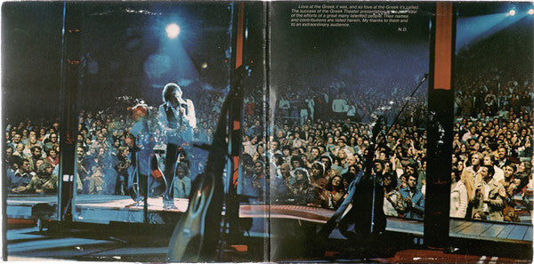 Neil Diamond : Love At The Greek - Recorded Live At The Greek Theatre (2xLP, Album, Gat)