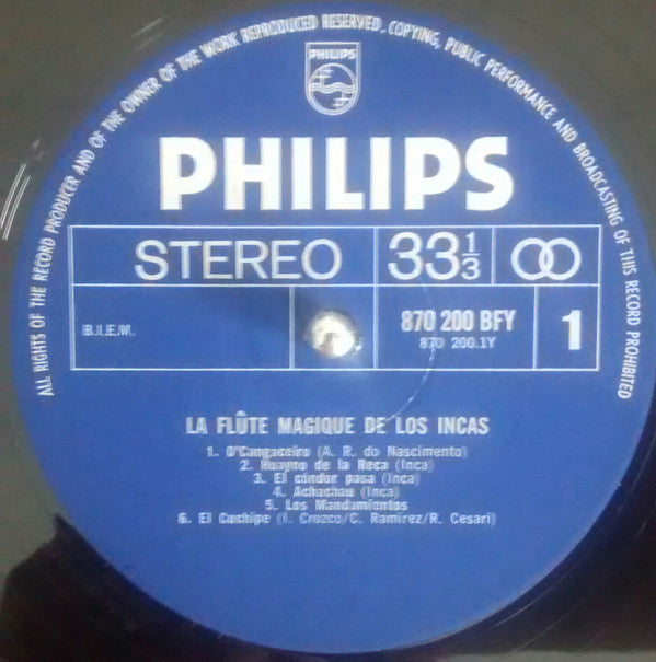 Los Incas : La Flûte Magique De Los Incas (LP, Album)