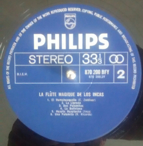 Los Incas : La Flûte Magique De Los Incas (LP, Album)