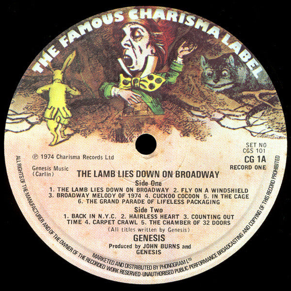 Genesis : The Lamb Lies Down On Broadway (2xLP, Album, RP)