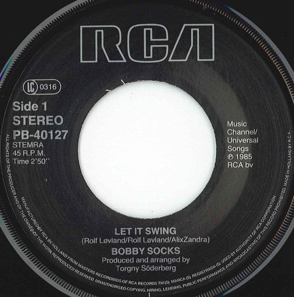 Bobbysocks : Let It Swing (7", Single)