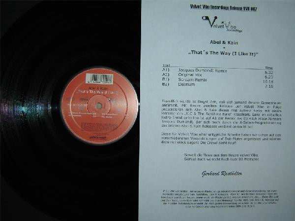 Abel & Kain : That's The Way (I Like It) (12")