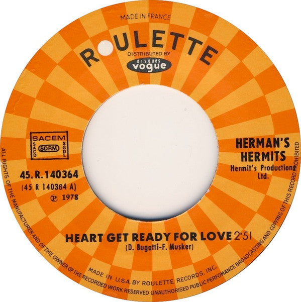 Herman's Hermits : Heart Get Ready For Love (7", Single)