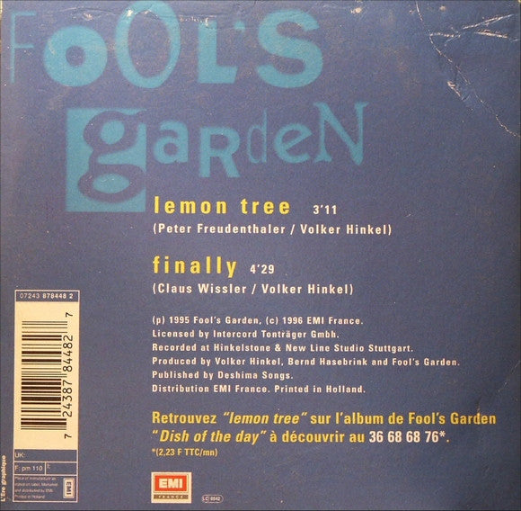 Fool's Garden : Lemon Tree (CD, Single)