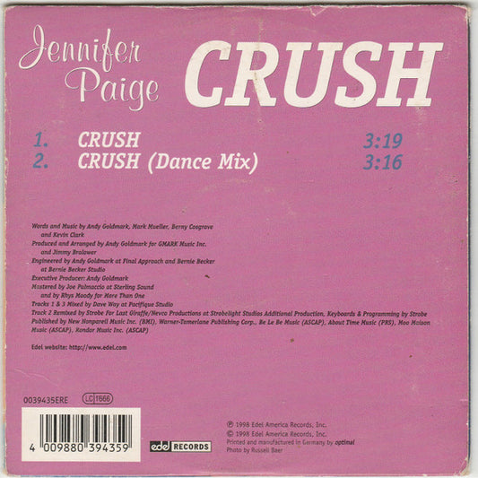 Jennifer Paige : Crush (CD, Single, Car)