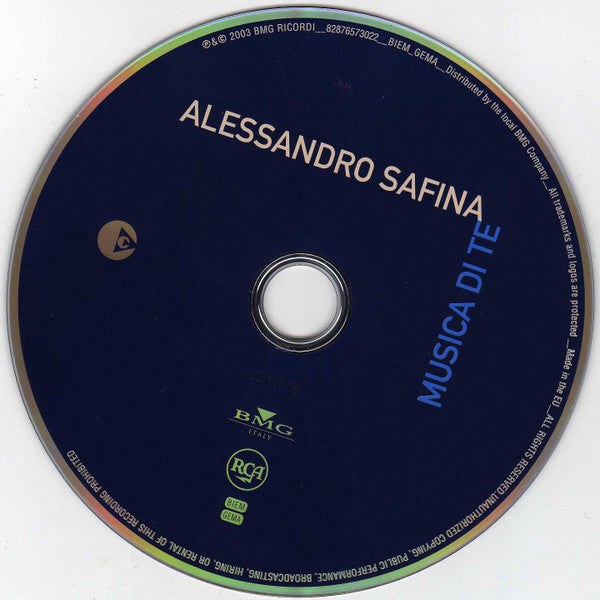 Alessandro Safina : Musica Di Te (CD, Album, Copy Prot.)