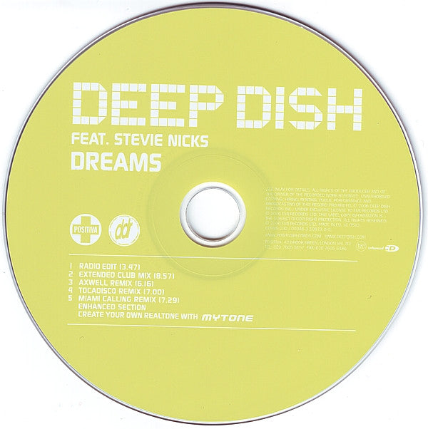 Deep Dish Feat. Stevie Nicks : Dreams (CD, Maxi, Enh)
