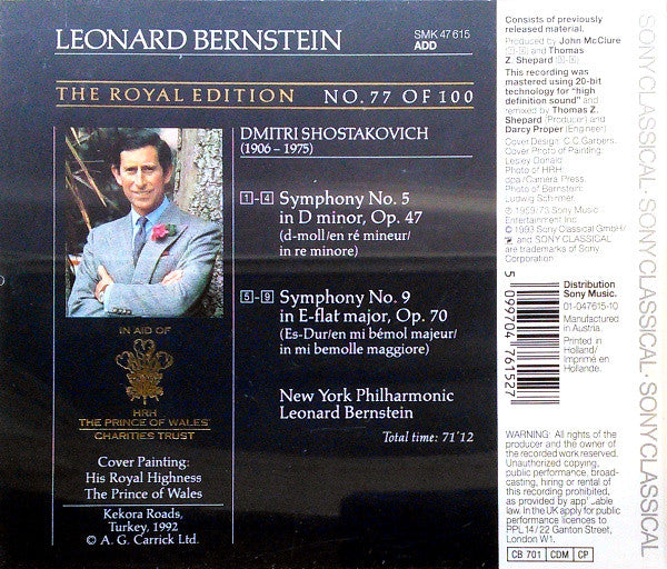 Dmitri Shostakovich, Leonard Bernstein, New York Philharmonic : Symphonies Nos. 5 & 9 (CD, Comp)