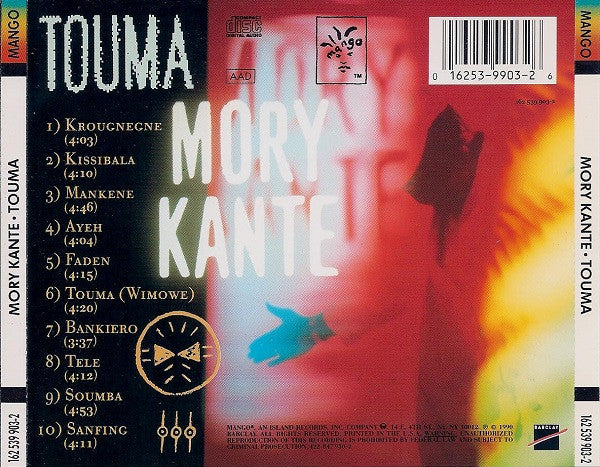 Mory Kanté : Touma (CD, Album)