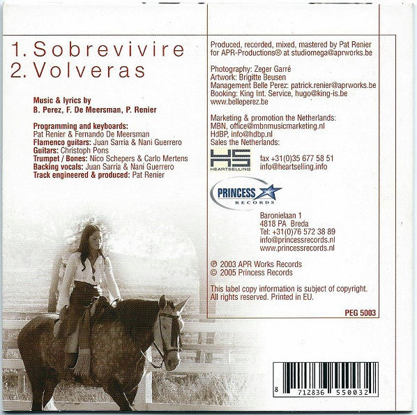 Belle Perez : Sobrevivire (CD, Single)