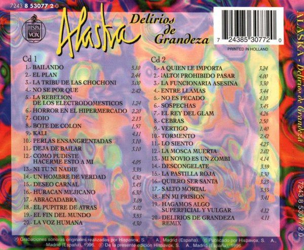 Alaska (6) con Alaska Y Los Pegamoides, Alaska Y Dinarama, Fangoria : Delirios De Grandeza (2xCD, Comp)