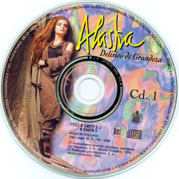 Alaska (6) con Alaska Y Los Pegamoides, Alaska Y Dinarama, Fangoria : Delirios De Grandeza (2xCD, Comp)