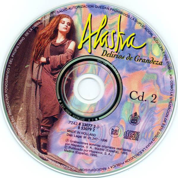 Alaska (6) con Alaska Y Los Pegamoides, Alaska Y Dinarama, Fangoria : Delirios De Grandeza (2xCD, Comp)