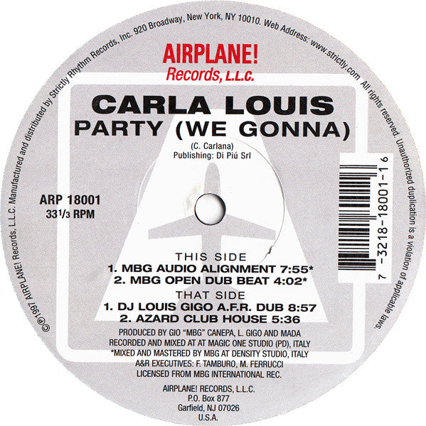Carla Louis : Party (We Gonna) (12")