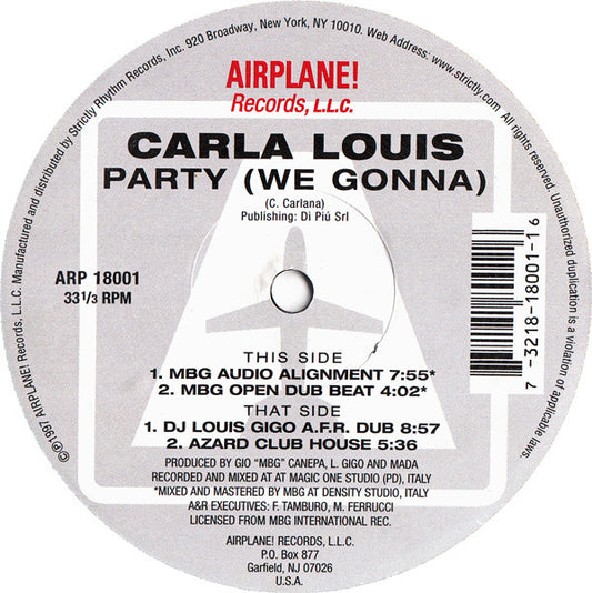 Carla Louis : Party (We Gonna) (12")