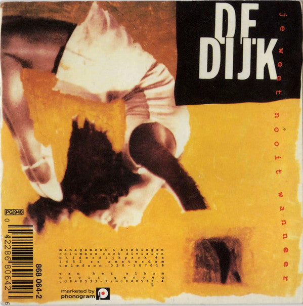 De Dijk : Je Weet Nooit Wanneer (CD, Single)