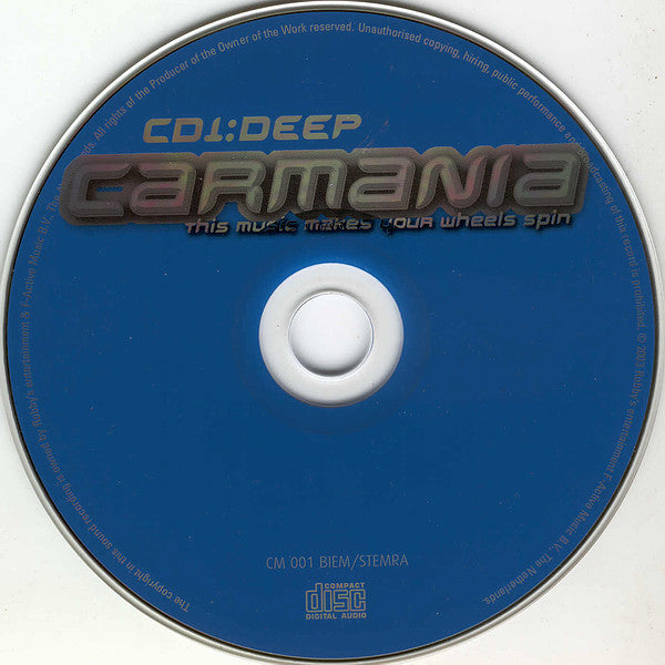 Various : Carmania: This Music Makes Your Wheels Spin (2xCD, Comp, Mixed)