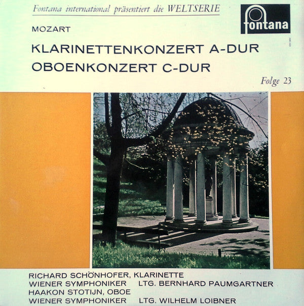 Wolfgang Amadeus Mozart : Kv 622 KlarinettenKonzert A Dur - Kv 314 OboenKonzert C Dur (LP, Mono)