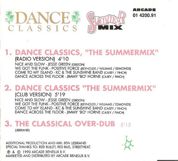 Various : Dance Classics - "The Summer Mix" (CD, Maxi, P/Mixed, sli)