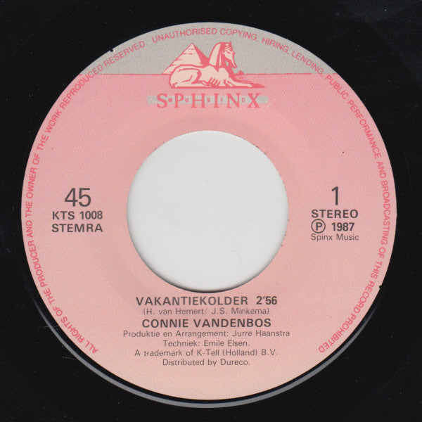Conny Vandenbos : Vakantie Kolder (7", Single)