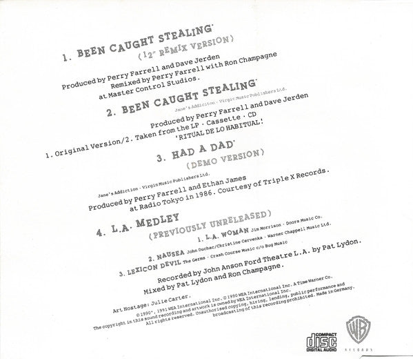 Jane's Addiction : Been Caught Stealing (12" Remix Version) (CD, Single)