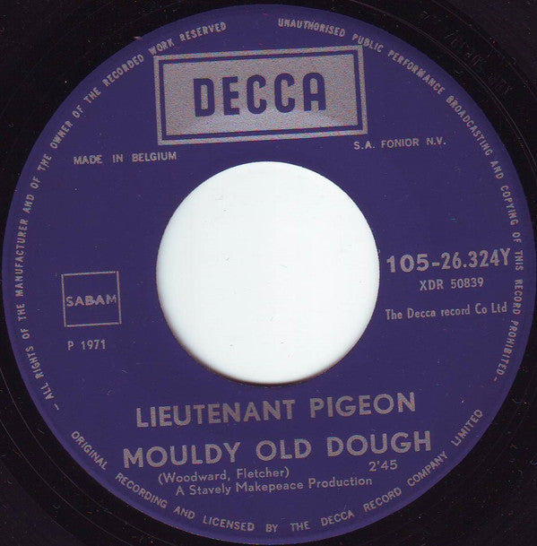 Lieutenant Pigeon : Mouldy Old Dough / The Villan (7", Single, Fol)
